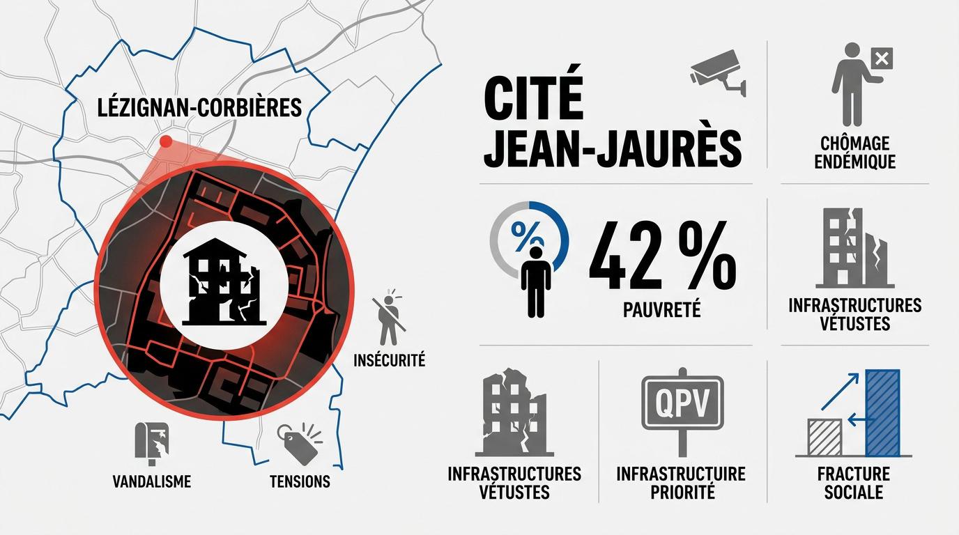 Analyse de la vétusté et de la pauvreté dans le quartier Jean-Jaurès à Lézignan-Corbières