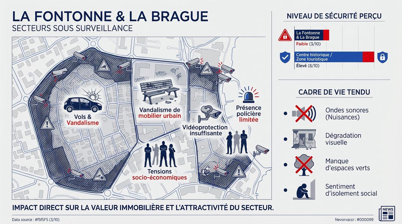 Analyse de la sécurité et statistiques de délinquance dans les quartiers de la Fontonne et la Brague à Antibes