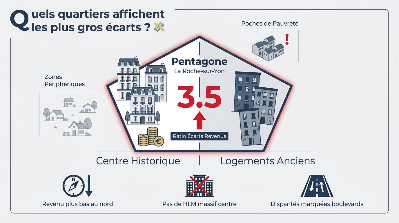 Analyse des disparités de revenus et quartiers à La Roche-sur-Yon