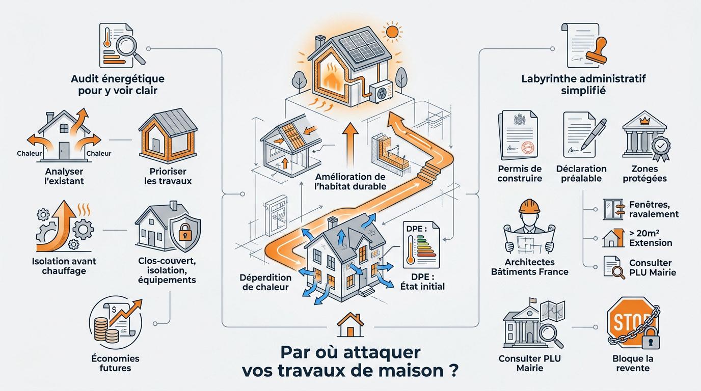 Planification des travaux de rénovation énergétique et démarches administratives