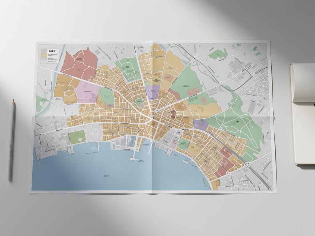 Carte des quartiers prioritaires de Brest