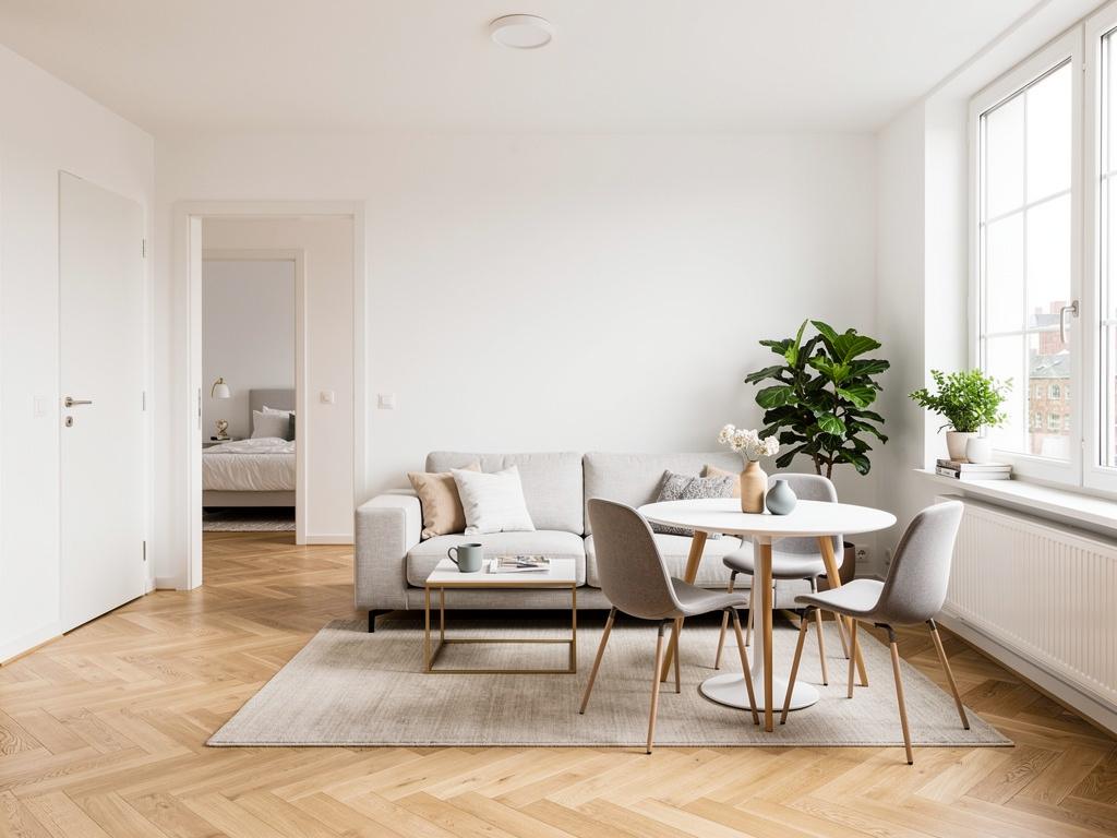 Intérieur lumineux d'un F3 optimisé