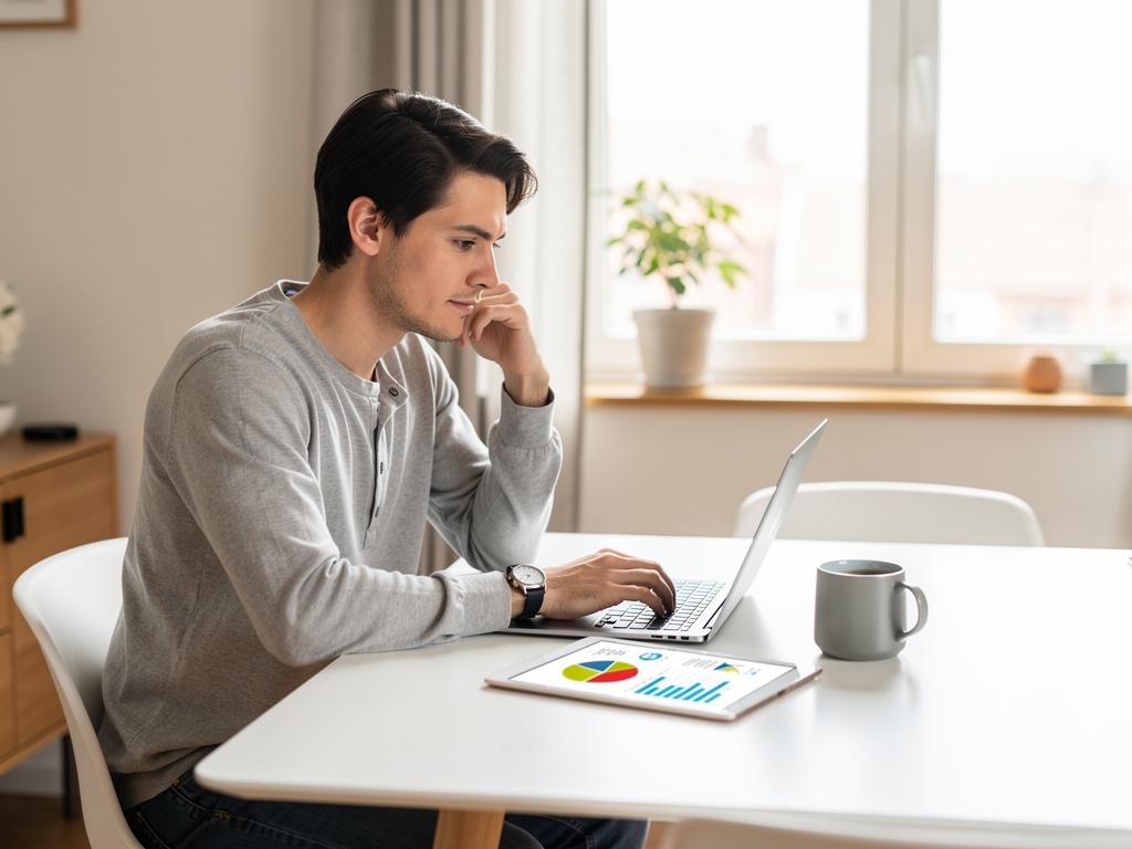 Primo-accédant consultant des outils de financement immobilier