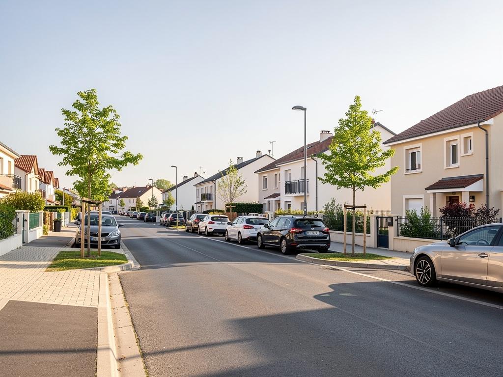 Rue du quartier Fosse Rouge à Sucy-en-Brie