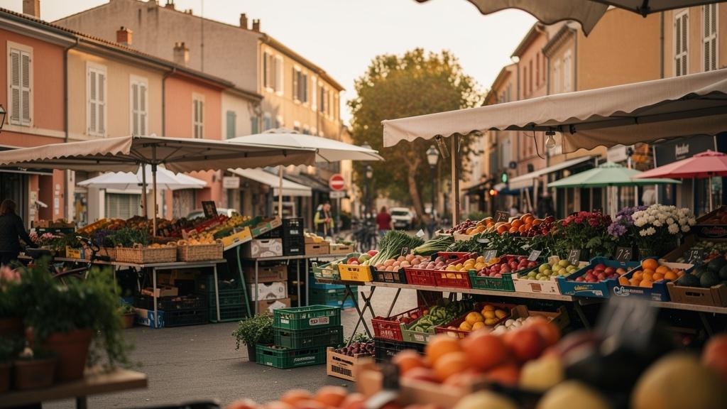 Marché de plein air dans le quartier Mazargues