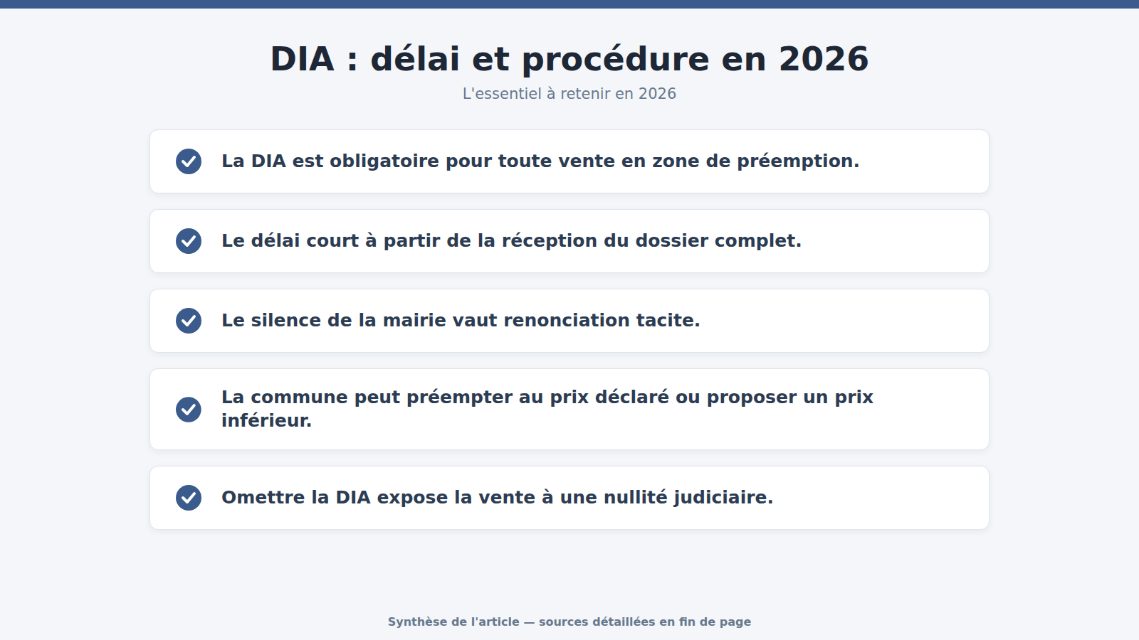 DIA : délai et procédure en 2026 : l'essentiel à retenir (2026)